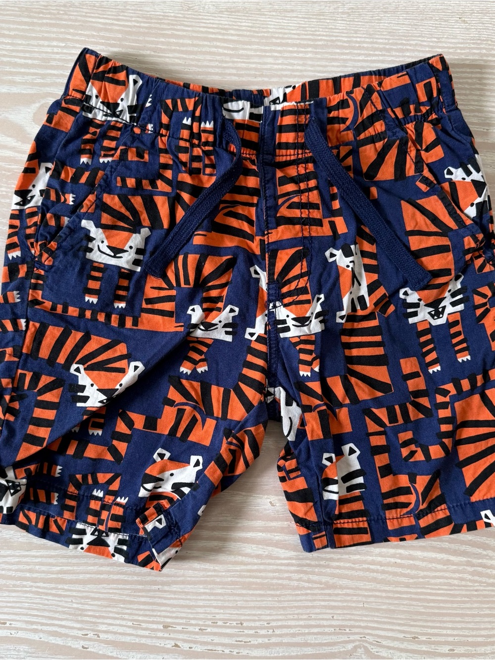 H&M Kids' Navy & Orange Tiger Print Shorts